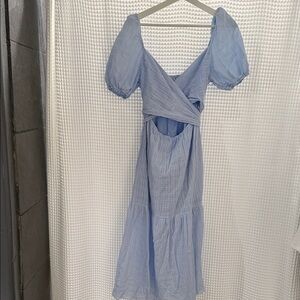 Hello Molly Light Blue Backless Dress